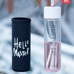 Glasses portable cups kids creative water bottles Korea lovely simple