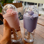500ML Kids Plastic Water bottles Protein Shaker Blender Bottles with straw BPA Free Portable Sport My Water bottles