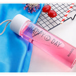 Glasses portable cups kids creative water bottles Korea lovely simple