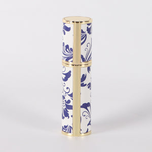 Blue And White Porcelain Vintage Perfume Sub-bottles PU Leather Glass Bottle