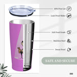 Tamluz Mr. Beans Stainless Steel Tumbler with Straw – Large Thermal Mug for Hot & Cold Drinks