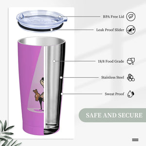 Tamluz Mr. Beans Stainless Steel Tumbler with Straw – Large Thermal Mug for Hot & Cold Drinks