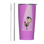 Tamluz Mr. Beans Stainless Steel Tumbler with Straw – Large Thermal Mug for Hot & Cold Drinks