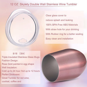 12oz Double-Insulated Stainless Steel  Tumbler – Stemless Travel Cup | Tamluz
