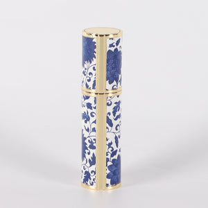 Blue And White Porcelain Vintage Perfume Sub-bottles PU Leather Glass Bottle